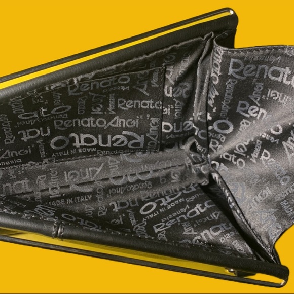 🟠 Renato Angi 🟠 ‘Vanesia’ black lambskin leather cross body bag/clutch - Picture 5 of 9